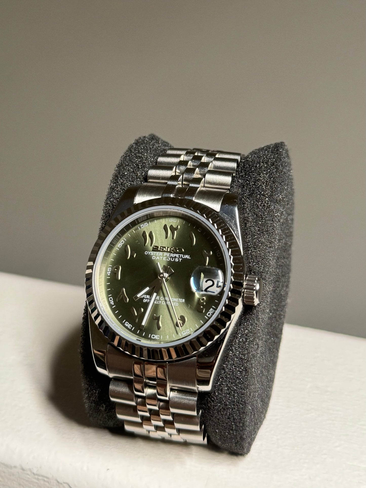 Seiko DateJust Arabic Mint green