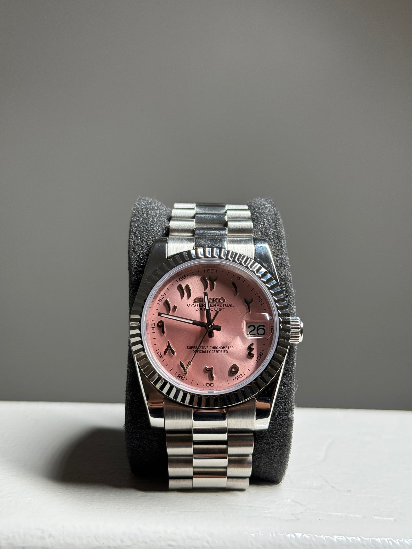 Seiko DateJust Arabic Pink