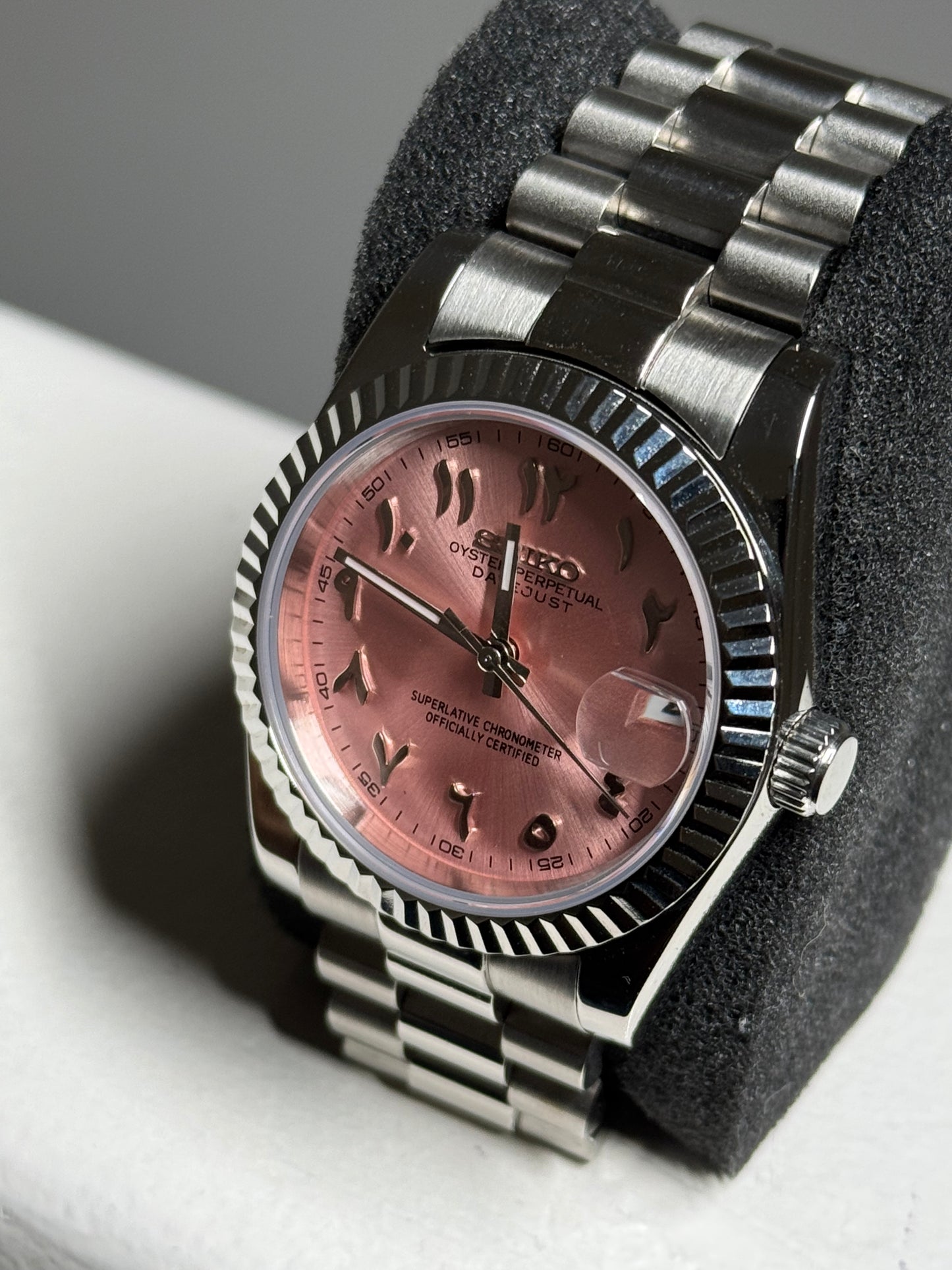 Seiko DateJust Arabic Pink